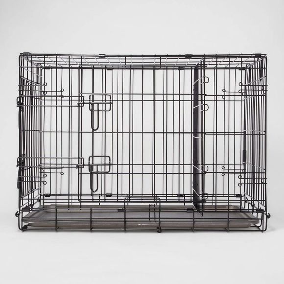 Boots & Barkley Dog Wire Collapsible Dog Crate M Black Boots